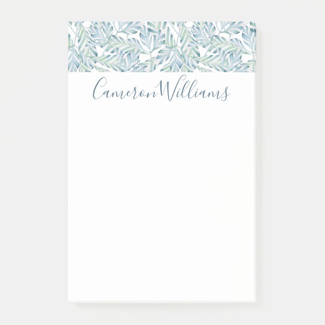 Addieren Sie Ihr Namens| dekoratives gestreiftes Post-it Klebezettel (Vorderseite)