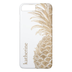 Addieren Sie Ihr Namens Gold tropisches iPhone 8 Plus/7 Plus Hülle