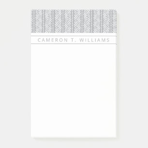 Addieren Sie Ihr Namens  graue Hand gezeichnetes Post-it Klebezettel