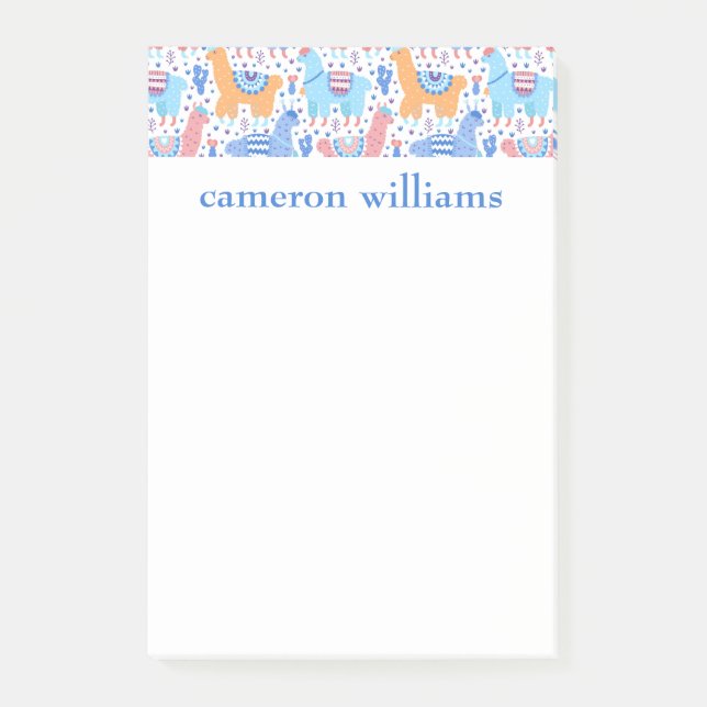 Addieren Sie Ihr Namens| helles buntes Post-it Klebezettel (Vorderseite)