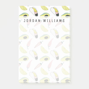 Addieren Sie Ihr Namens  lassen uns Taco über Post-it Klebezettel