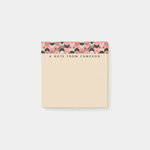 Addieren Sie Ihr Namens  Mitte- des Post-it Klebezettel