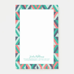 Addieren Sie Ihr Namens  Mitte- des Post-it Klebezettel