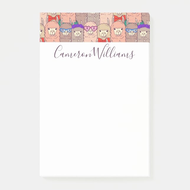 Addieren Sie Ihr Namens| modisches gekleidetes Post-it Klebezettel (Vorderseite)