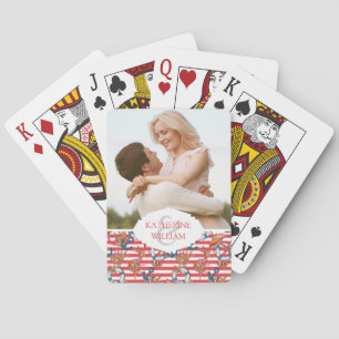 Addieren Sie Ihr Namens  modisches Monogramm des Spielkarten