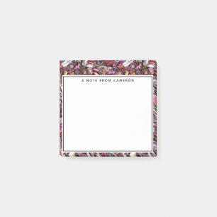 Addieren Sie Ihr Namens  Nagel-Studio-Muster Post-it Klebezettel