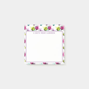 Addieren Sie Ihr Namens  Neonnagellack-Muster Post-it Klebezettel