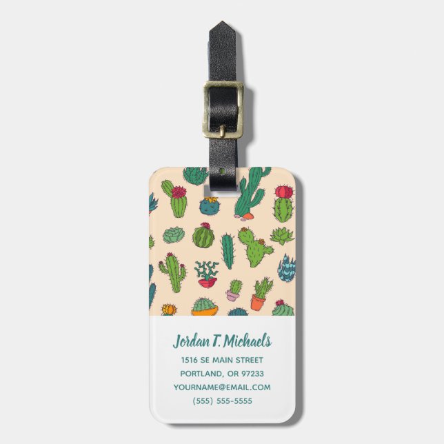 Addieren Sie Ihr Namens| niedlicher Gepäckanhänger (Vorderseite vertikal)