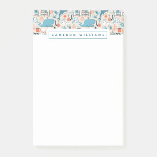 Addieren Sie Ihr Namens  Nordsee-niedliches Post-it Klebezettel