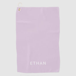 Addieren Sie Ihr Namens| Pastelllila Golfhandtuch