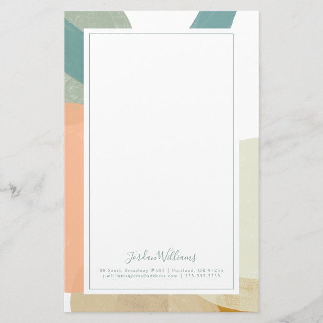 Addieren Sie Ihr Namens| Plättchen Briefpapier (Vorderseite)