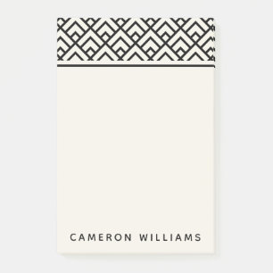 Addieren Sie Ihr Namens  schwarzes u. weißes Post-it Klebezettel