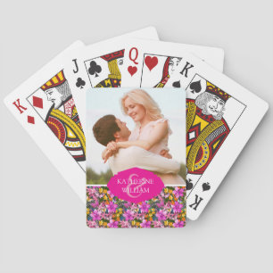 Addieren Sie Ihr Namens  tropisches Blätter und Spielkarten