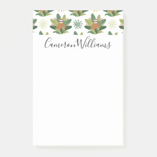 Addieren Sie Ihr Namens  tropisches Post-it Klebezettel