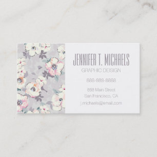 Addieren Sie Ihr Namens  weiches rosa Visitenkarte