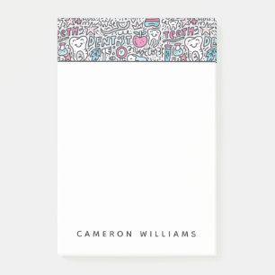 Addieren Sie Ihr Namens  zahnmedizinisches Post-it Klebezettel