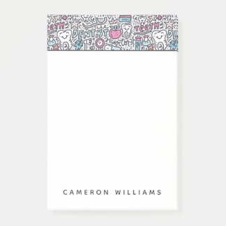 Addieren Sie Ihr Namens| zahnmedizinisches Post-it Klebezettel