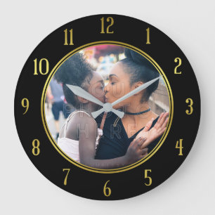 Addieren Sie Ihr personalisiertes elegantes Große Wanduhr