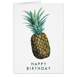 Addieren Sie Ihr tropisches Ananas-Aquarell des