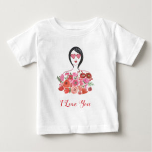 Addieren Sie Ihr Valentinsgruß-Chic I des Text-  Baby T-shirt