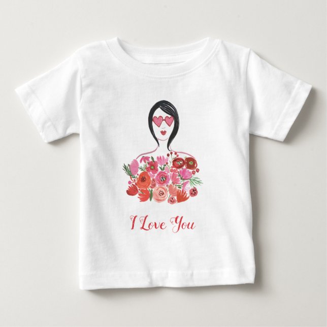 Addieren Sie Ihr Valentinsgruß-Chic I des Text-| Baby T-shirt (Vorderseite)