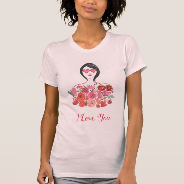 Addieren Sie Ihr Valentinsgruß-Chic I des Text-| T-Shirt (Vorderseite)