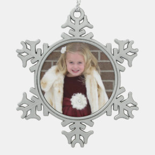 Addieren Sie Ihre eigene Schneeflocken Zinn-Ornament