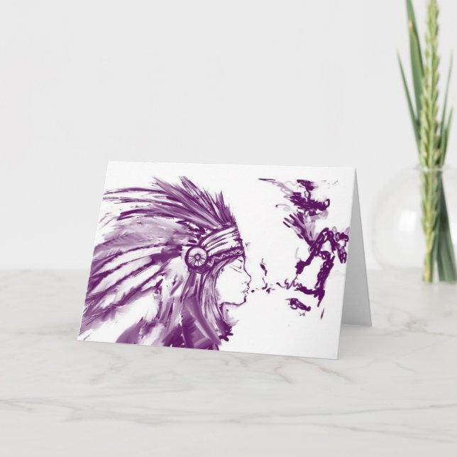 ADDIEREN Sie IHRE EIGENE TEXT Ureinwohner-Grafik Karte (Vorderseite)