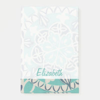 Addieren Sie Ihre Namens| blaue Batik-Fliese I