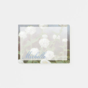 Addieren Sie Ihre Namens  botanischer Post-it Klebezettel