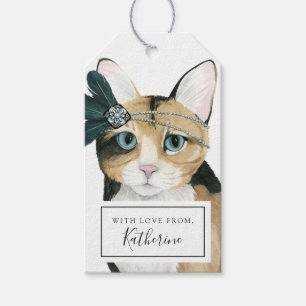 Addieren Sie Ihre Namens  Downton Katze Geschenkanhänger