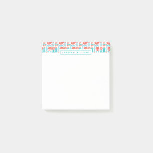 Addieren Sie Ihre Namens  finnischen Fox- u. Post-it Klebezettel