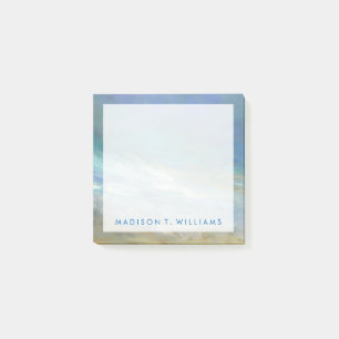 Addieren Sie Ihre Namens  Küstenwolken Post-it Klebezettel