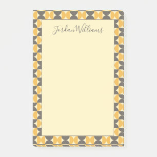 Addieren Sie Ihre Namens Mitte des Jahrhunderts Post-it Klebezettel