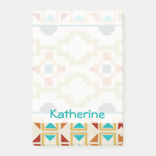 Addieren Sie Ihre Namens  Südwestgeometrie I Post-it Klebezettel