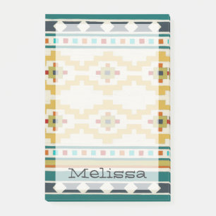 Addieren Sie Ihre Namens  Südwestgeometrie III Post-it Klebezettel