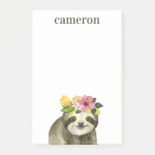 Addieren Sie Ihre Namens  tropische süße Trägheit Post-it Klebezettel