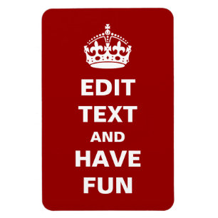 Addieren Sie Ihren eigenen Text Magnet