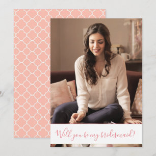 Addieren Sie Ihren Foto-Brautjungfern-Antrag Einladung