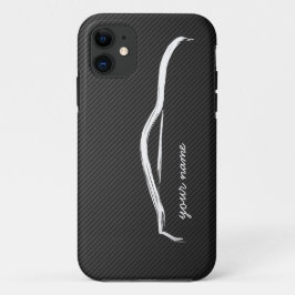 addieren Sie Ihren Namen - weißes Logo der iPhone 11 Hülle