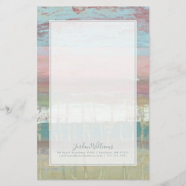 Addieren Sie Ihren Namens| abgewischten Horizont Briefpapier (Vorderseite)