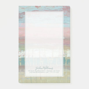 Addieren Sie Ihren Namens  abgewischten Horizont Post-it Klebezettel