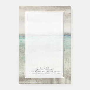 Addieren Sie Ihren Namens  Aqua-Horizont Post-it Klebezettel