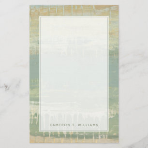 Addieren Sie Ihren Namens gedämpften Horizont Briefpapier