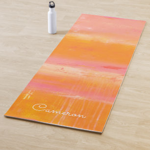 Addieren Sie Ihren Namens  karibischen Himmel Yogamatte
