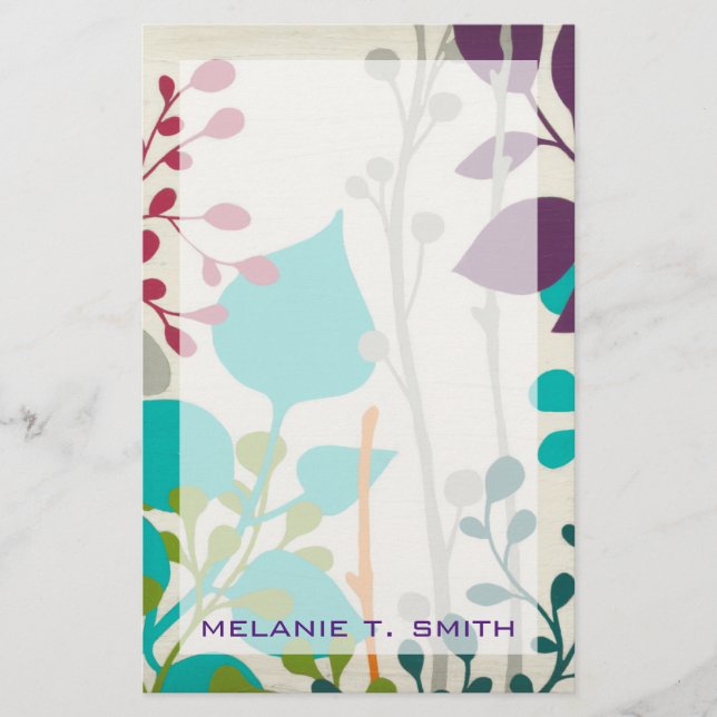 Addieren Sie Ihren Namens| Metro-Garten III Briefpapier (Vorderseite)