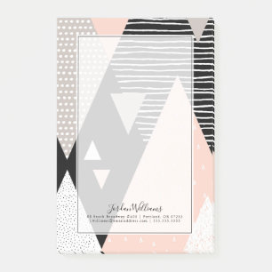 Addieren Sie Ihren Namens  Scandi Post-it Klebezettel