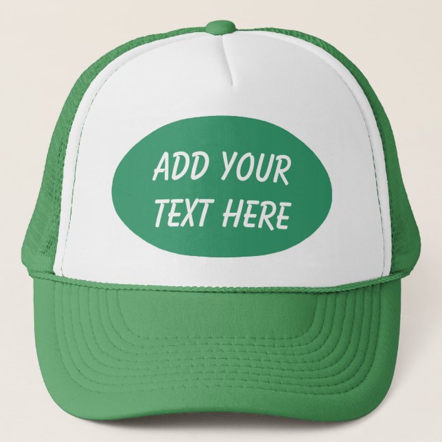 ADDIEREN SIE IHREN TEXT HERE-HAT TRUCKERKAPPE (Vorderseite)