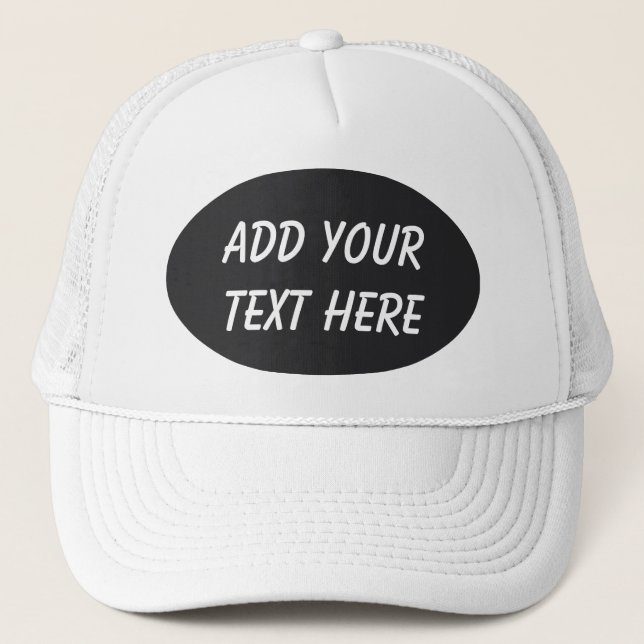 ADDIEREN SIE IHREN TEXT HERE-HAT TRUCKERKAPPE (Vorderseite)