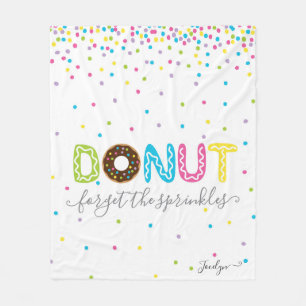 Addieren Sie Namens - personalisierter Krapfen Fleecedecke